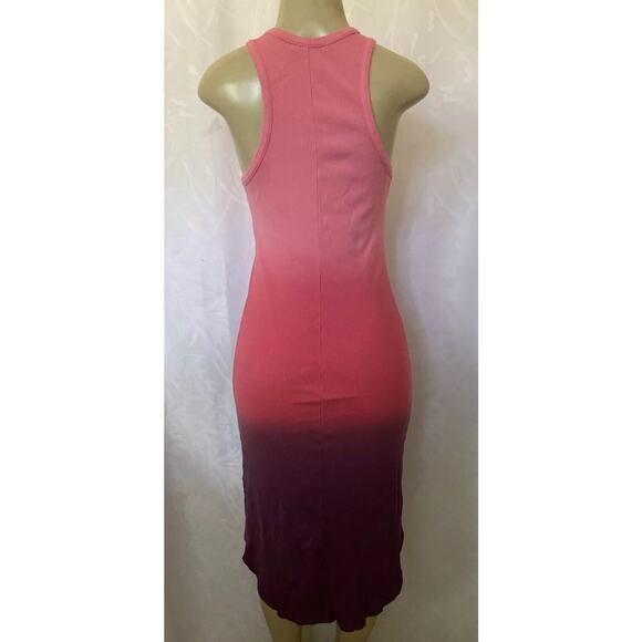 Young Fabulous & Broke Tank Dress Ribbed Robbie Ombre Pink Purple Sleeve… - Picture 4 of 5